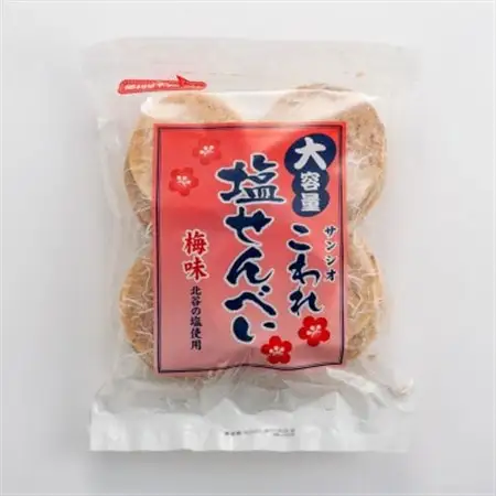 大容量 こわれ塩せんべい 塩味＆梅味(16枚×各6袋入り)【1506723】