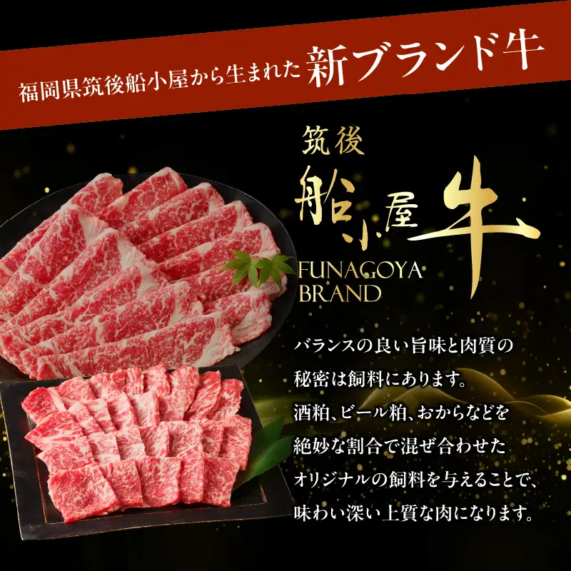 【牛肉】 船小屋牛 リブロース 焼肉 【500g】《筑後》【冷凍】 176-003