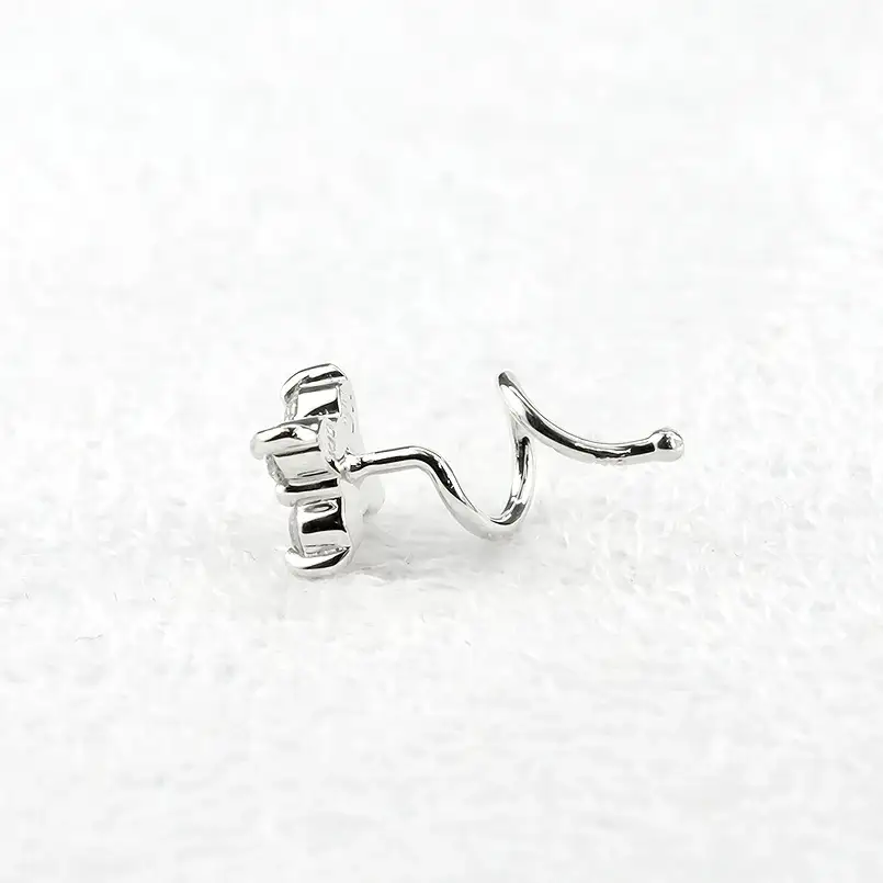 プラチナ ピアス ダイヤ 片耳 キャッチのいらないピアス つけっぱなし フラワー 花 ダイヤモンド 0.11ct キャッチナッシャー pt900 山梨県 昭和町 送料無料 管理番号230913100dpu SWAA136