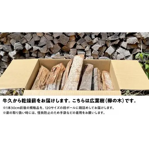 牛久市産 乾燥 薪 欅 ( けやき ) 約14kg～16kg