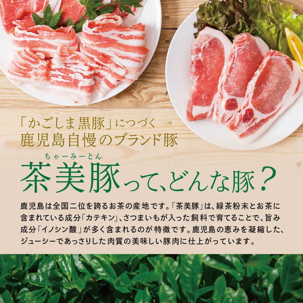 【鹿児島県産】ブランド豚 茶美豚 ロース とんかつ・ソテー用 計900g（300g×3P） 肉 お肉 焼肉 炒め物 とんかつ ステーキ ソテー 照焼き おかず 惣菜 お弁当 豚肉 かごしま グルメ 冷凍 JA食肉かごしま