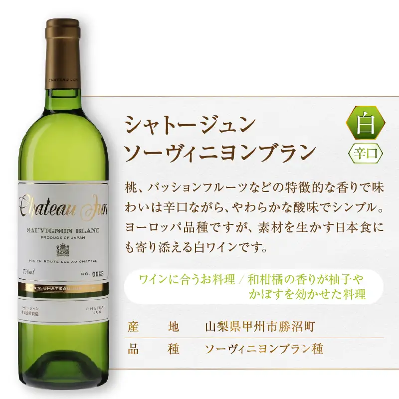 シャトージュン 3品種飲み比べセット【PETIT VERDOT・SAUVIGNON BLANC・SEMILLON】（MG）E-666