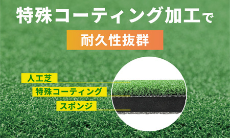 ゴルフ本格スタンスマット　巻き込みあり3.4cm