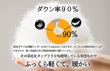 洗える羽毛布団 シングル ブルー 羽毛0.8kg 冬用