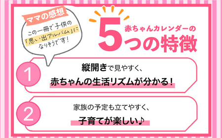 わたしの赤ちゃん生活リズムカレンダー《90日以内に出荷予定(土日祝除く)》 赤ちゃん　カレンダー 日記 あかちゃん 幼児 記録