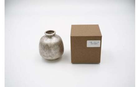 【高岡銅器】花みつぼ 斑紋純銀色  FAD-1300