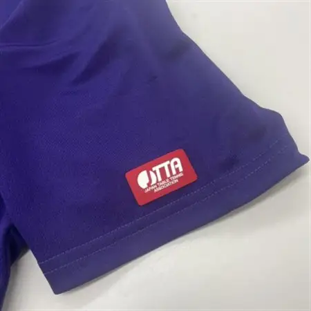 JTTA公認　卓球ユニフォーム【男女兼用(ドライ):Lサイズ】ねこ　パープル_装飾品・工芸品  洋服 _【1511035】