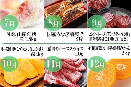 〈毎月定期便〉人気の海幸山幸食べ比べ セットB 【定期便全12回】【魚鶴厳選】◆