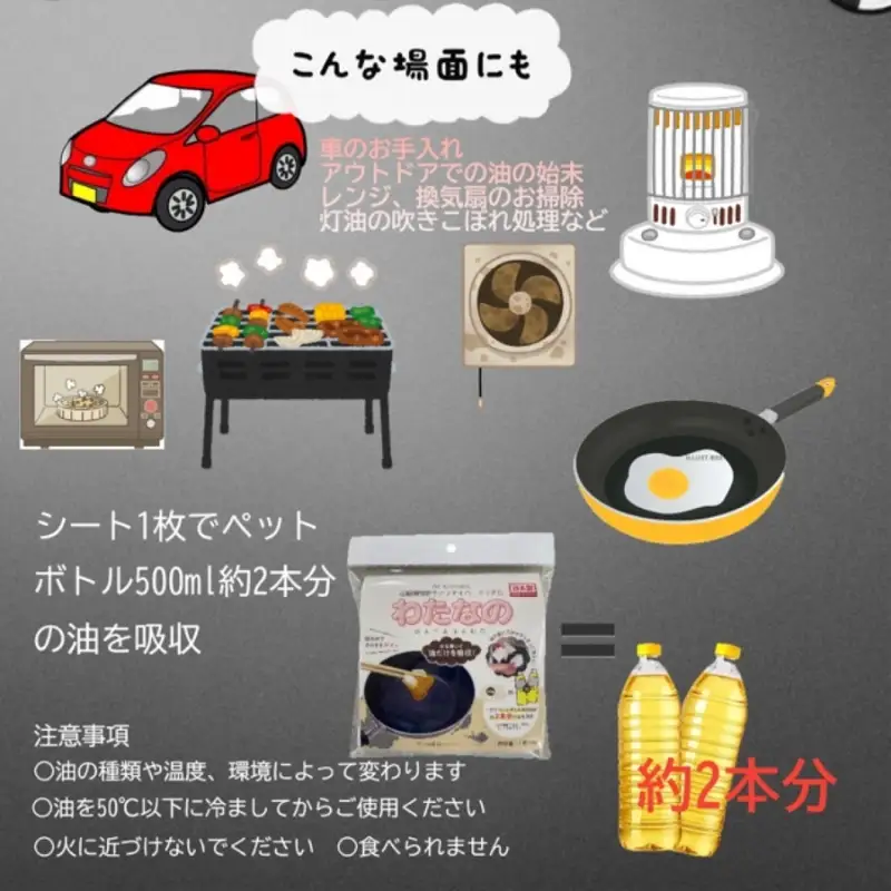 油吸着シート わたなの 20g/枚×10枚【hane0013】