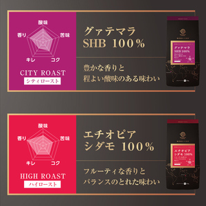 三本珈琲 ストレートコーヒー レギュラーコーヒー (粉) 飲み比べセット 計570g 4種 グアテマラ エチオピア キリマンジャロ タンザニア マンデリン インドネシア 珈琲 コーヒー豆 珈琲豆【三本珈琲株式会社】ta420