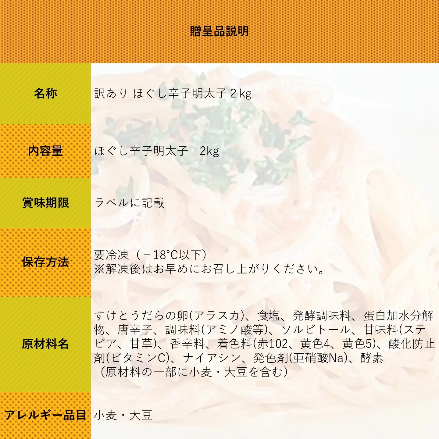 【FN】訳あり ほぐし辛子明太子 ２kg