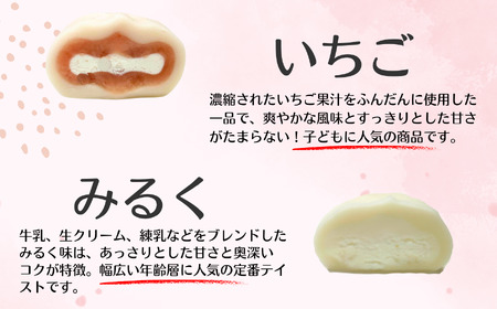 生クリーム大福『赤ちゃんのほっぺ』5種類×各4個（計20個入り）いちご みるく 生チョコ 抹茶 こしあん 5種類味をセットでお届け♪ お菓子 デザート スイーツ 和菓子 洋菓子 糸魚川 新潟 山川製菓舗 イチゴ ミルク 生大福 ギフト お祝い 土産 リピーター多数 大福 スイーツ 生クリーム大福 デザート 