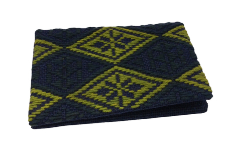 カードケース 名刺入れ 南部菱刺し カード入れ 緑系 1個 [アトリエ縹 おいらせ工房 青森県 おいらせ町 oi02ayo760002]