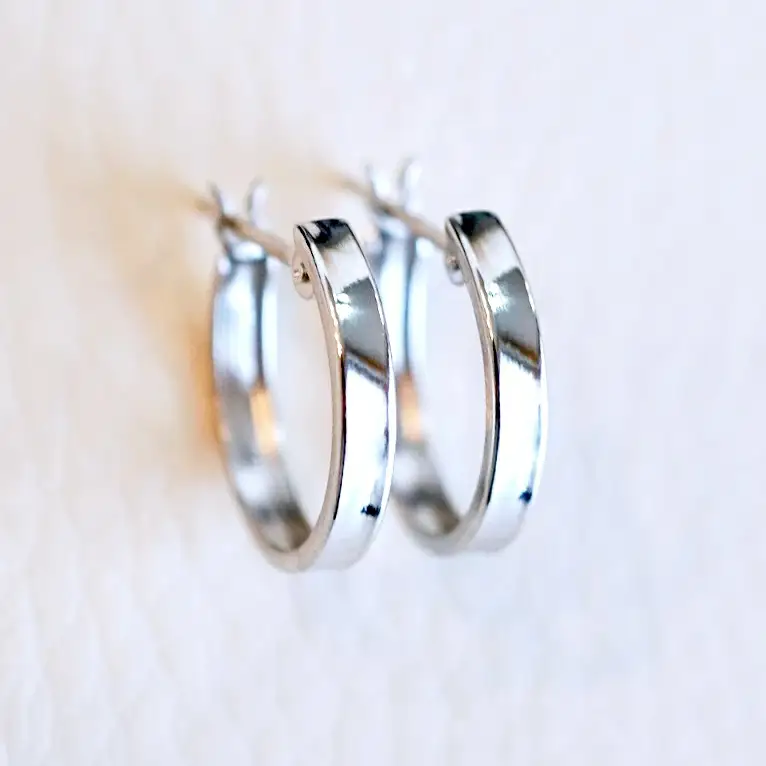 Pt900 プラチナ 地金 フープ ピアス (直径13mm) 保証書付 KO-0021 SWAD020