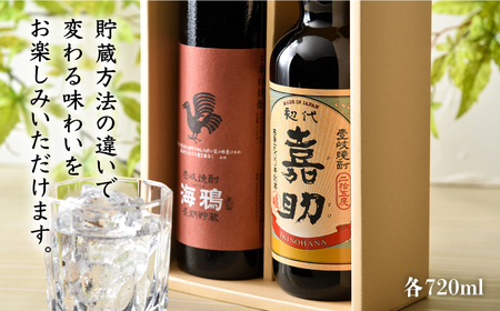 【全2回定期便】初代嘉助・海鴉２本飲み比べセット《壱岐市》【壱岐の華】 定期便 セット 飲み比べ 酒 お酒 焼酎 本格焼酎 麦焼酎 むぎ焼酎 [JAD022]