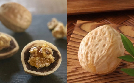 くるみ最中 6個 サービスパック | 中津菓子かねい 和菓子 茶菓子 もなか 手作り お菓子 おやつ 小豆 あんこ スイーツ 自宅用 大分県 中津市