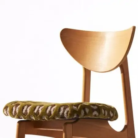 Karl Dining Chair モコ グリーン ミディアムブラウンフレーム【SWOF】_雑貨・日用品 椅子・チェア・ソファ 家具・インテリア _【1487574】