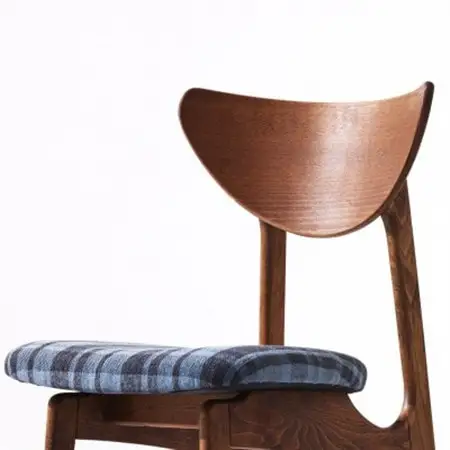 Karl Dining Chair ガルボ ブルー ダークブラウンフレーム【SWOF】_雑貨・日用品 椅子・チェア・ソファ 家具・インテリア _【1487585】