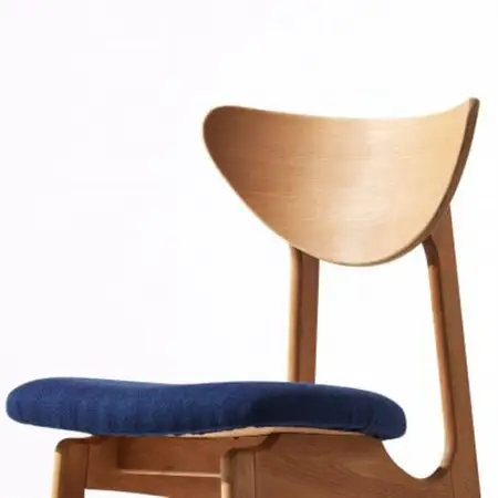 Karl Dining Chair ヘリンボーン ネイビー ナチュラルフレーム【SWOF】_雑貨・日用品 椅子・チェア・ソファ 家具・インテリア _【1487596】