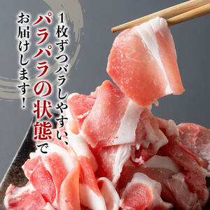 【小分け！】宮崎県産豚肉　放牧豚パラパラこま切れ1.25kg（250g×5袋）【 豚肉 豚 肉 小間切れ 細切れ 炒め物 】