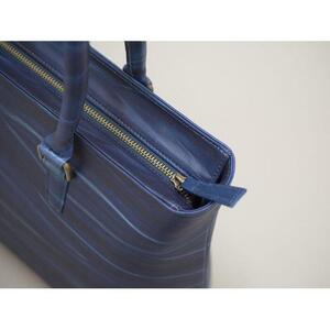 本革 藍染め 絞りトートバック