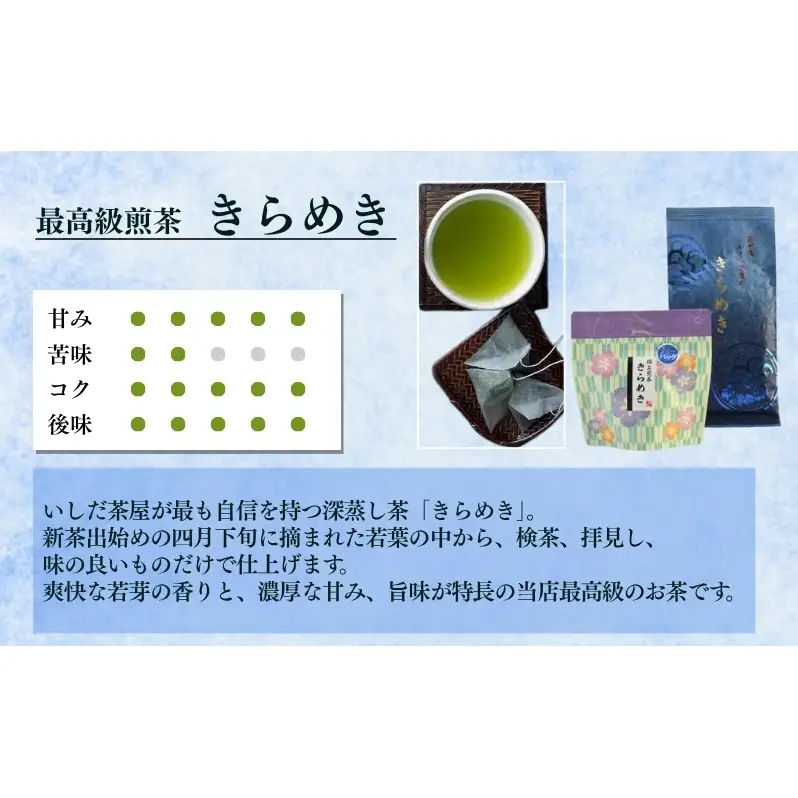 お茶 いしだ茶屋 煎茶 きらめき ひもつき ティーバッグ