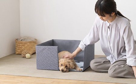 ペット 犬 猫 サークル トイレ ペットトイレサークル PTC-N4824 グレー アイリスオーヤマ コンパクト収納 折りたたみ トイレトレーニング 飛び散らない 介護 