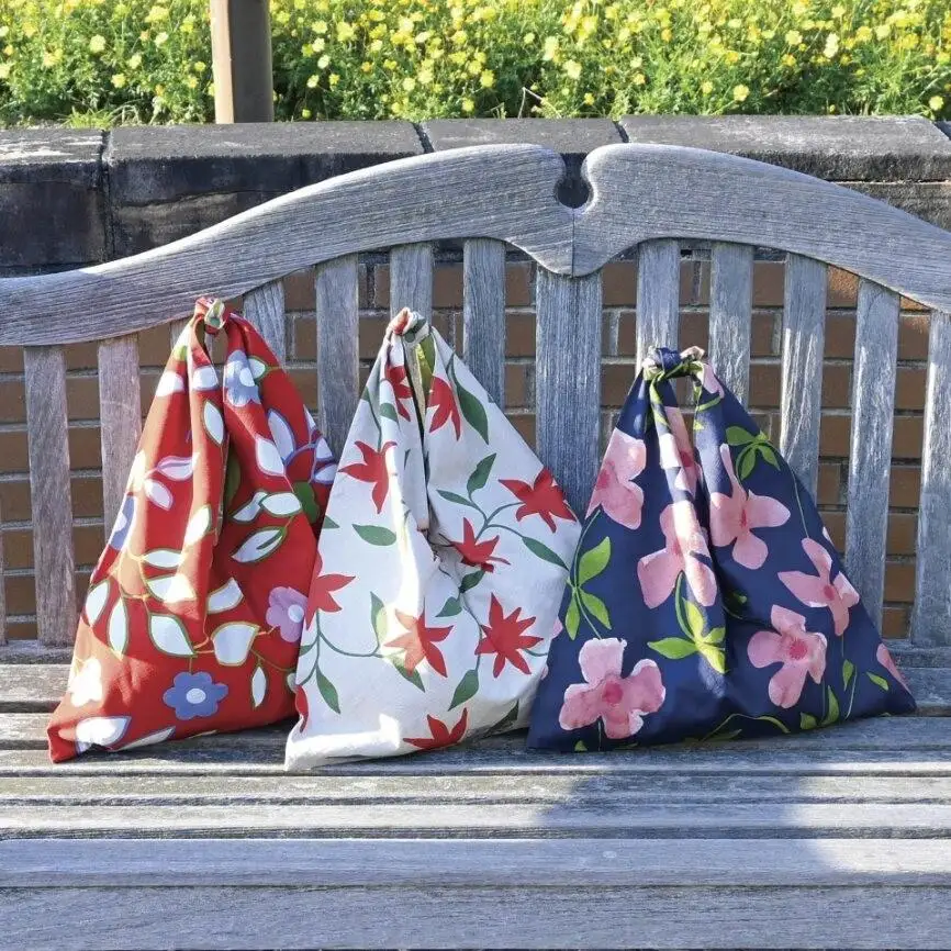 【三陽商事】シビラ 東袋 ポプリ/ベージュ｜京都 結ぶだけでバッグに早変わり エコバッグ 綿100%