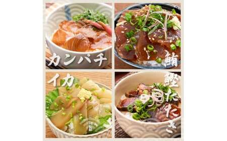 【12回定期便】海鮮漬け丼の素（7種×各2P）セット サバ 鯖 タイ 鯛 ブリ 鰤 カンパチ マグロ 鮪 イカ カツオ 鰹 たたき 海鮮丼 新鮮 魚 おかず おつまみ 惣菜【企業組合　宇佐もん工房】 [BQAB010]