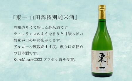 《The SAGA 認定酒》さがん酒 東一 山田錦特別純米酒 / 東一 純米酒 720ml×2本【佐嘉蔵屋】プラチナ受賞 佐賀限定 低アルコール 五町田酒造 S12-31