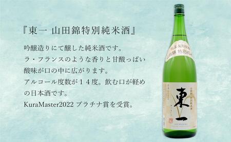 《The SAGA 認定酒》さがん酒 東一 山田錦特別純米酒 / 東一 純米酒 1.8L×2本【佐嘉蔵屋】プラチナ受賞 佐賀限定 低アルコール 五町田酒造 佐嘉蔵屋 S24-4