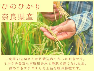 【3回定期便】ひのひかり 玄米5kg×3回 全15kg 奈良県 三宅町 ヒノヒカリ 志埜米穀店