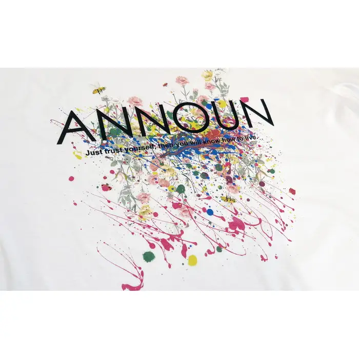 ［ANNOUN］Painting Flower Ｔシャツ | 服 アパレルブランド 絵画 アート コラボレーション アンノウン 福祉 就労支援 就労継続支援B型事業所 アトリエ・アンノウン 埼玉県 越谷市