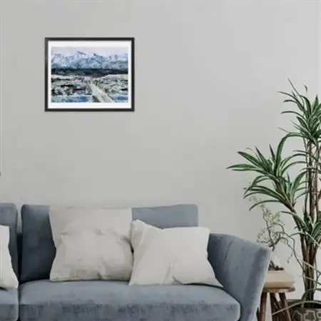 日高山脈の油彩画(複製原画)　1点_雑貨・日用品  家具・インテリア _【1516586】