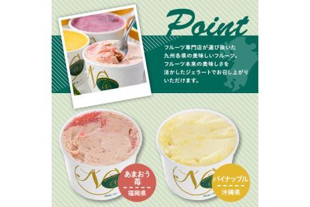 九州ジェラートセット(6個入) アイス アイスクリーム 苺 いちご イチゴ あまおう ぶどう マンゴー メロン もも モモ 桃 パイナップル パイン フルーツ 国産 スイーツ＜離島配送不可＞【ksg1283】【南国フルーツ】
