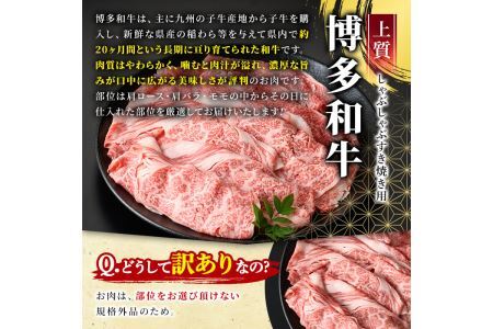 ＜訳あり＞博多和牛 しゃぶしゃぶすき焼き用(肩ロース肉・肩バラ・モモ肉)(計5kg・500g×10P)牛肉 黒毛和牛 国産 すき焼き しゃぶしゃぶ＜離島配送不可＞【ksg0519】【MEATPLUS】