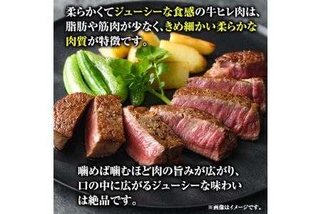 博多和牛ヒレステーキ 自家製ジャポネソース付(100g×5枚)牛肉 和牛 博多和牛 国産 ステーキ ヒレ肉＜離島配送不可＞【ksg1286】【くしだ企画】