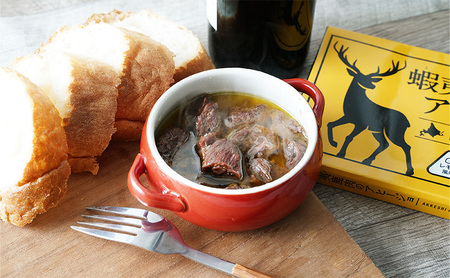 北海道産 蝦夷鹿肉 アヒージョ＆森のステーキ 各120g×1個 (合計240g) 