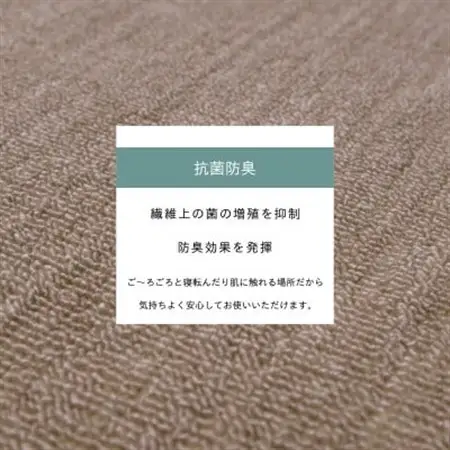 カーペット 江戸間 4.5畳 防音 抗菌防臭 厚手 ツワブキ 261×261cm グレージュ 日本製【1520410】
