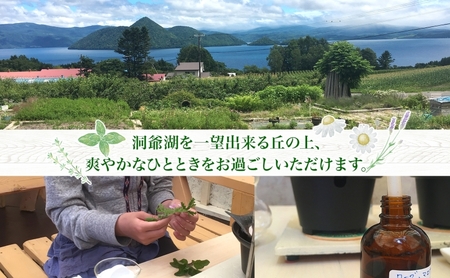 北海道 アロマ ウォーター 蒸留 体験 ハーブ フレッシュ オリジナル ハーブ畑 天然 リラックス 癒し リラクゼーション 化粧水 フレグランス ハーバルランチ 送料無料 洞爺湖 