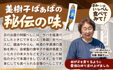 【テレビで紹介】舟小屋熟成 日の出屋特製 鯖のへしこ (姿) 600g × 1本 【 へしこ サバ さば 糠漬け 】 [m57-a001] 