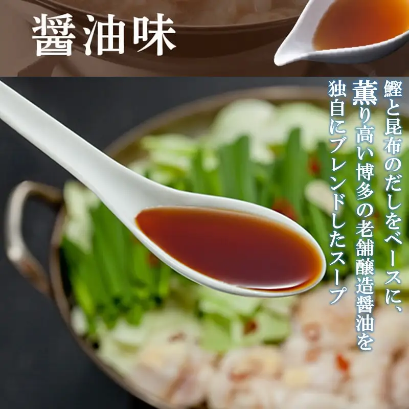 「上田商店」工場直販 お徳用もつ鍋セット(醤油味/8-10人前)【B1-028】