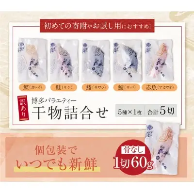Y61-78 博多バラエティ― 干物詰合せ 5切 干物