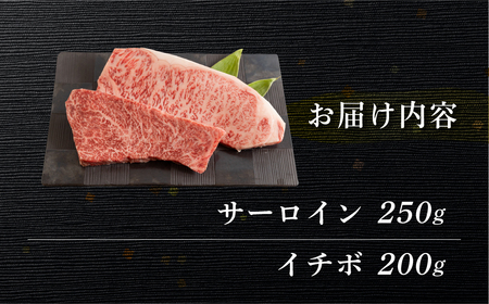 飛騨牛ステーキ2種セット（サーロイン 250g、イチボ 200g）各1枚【70-58】