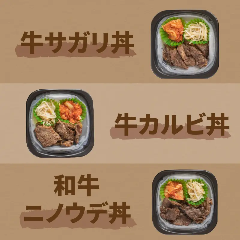 【3ヶ月定期便】レンジで丼！牛肉丼定期便 ( 牛肉 弁当 総菜 冷凍 簡単調理 サガリ カルビ ニノウデ )【999-0252】