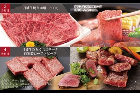 【4回定期便】丹波牛を味わう定期便【牛肉定期便】 [099IZ001R]