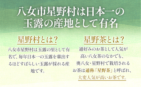 【2026年産】緑茶 星野茶 八女茶 お茶 星野村の八女茶 上煎茶 80g