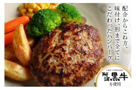 ハンバーグ 冷凍 阿波黒牛入り 老舗お肉屋 手ごねハンバーグ 箱入り 150g 5個 3回 定期便 [北島藤原精肉店 徳島県 北島町 29al0030]