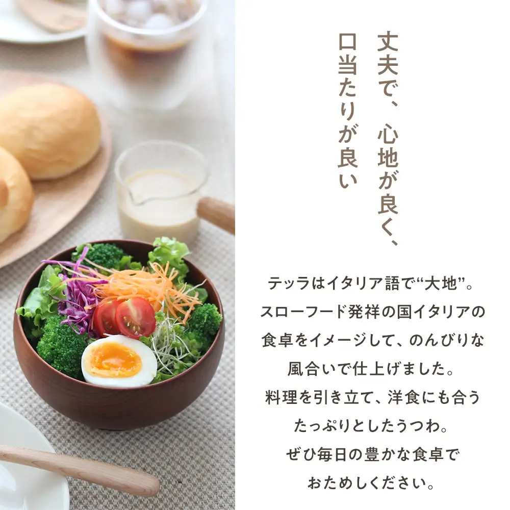 めいぼく椀テッラ中 ブナ　3客セット【お椀 めいぼく椀テッラ φ11.5×6.8cm 手作り ウレタン塗装 国産天然木 おしゃれ プレゼント 記念 お祝い 夫婦 神奈川県 小田原市 】