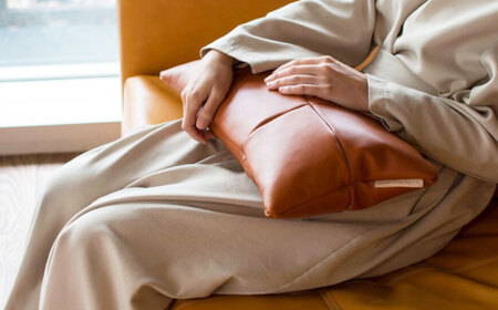 クッション KZ#436（ブラウン）PAW CUSHION （パウクッション）ナチュラルレザー製 [BABV026] クッション